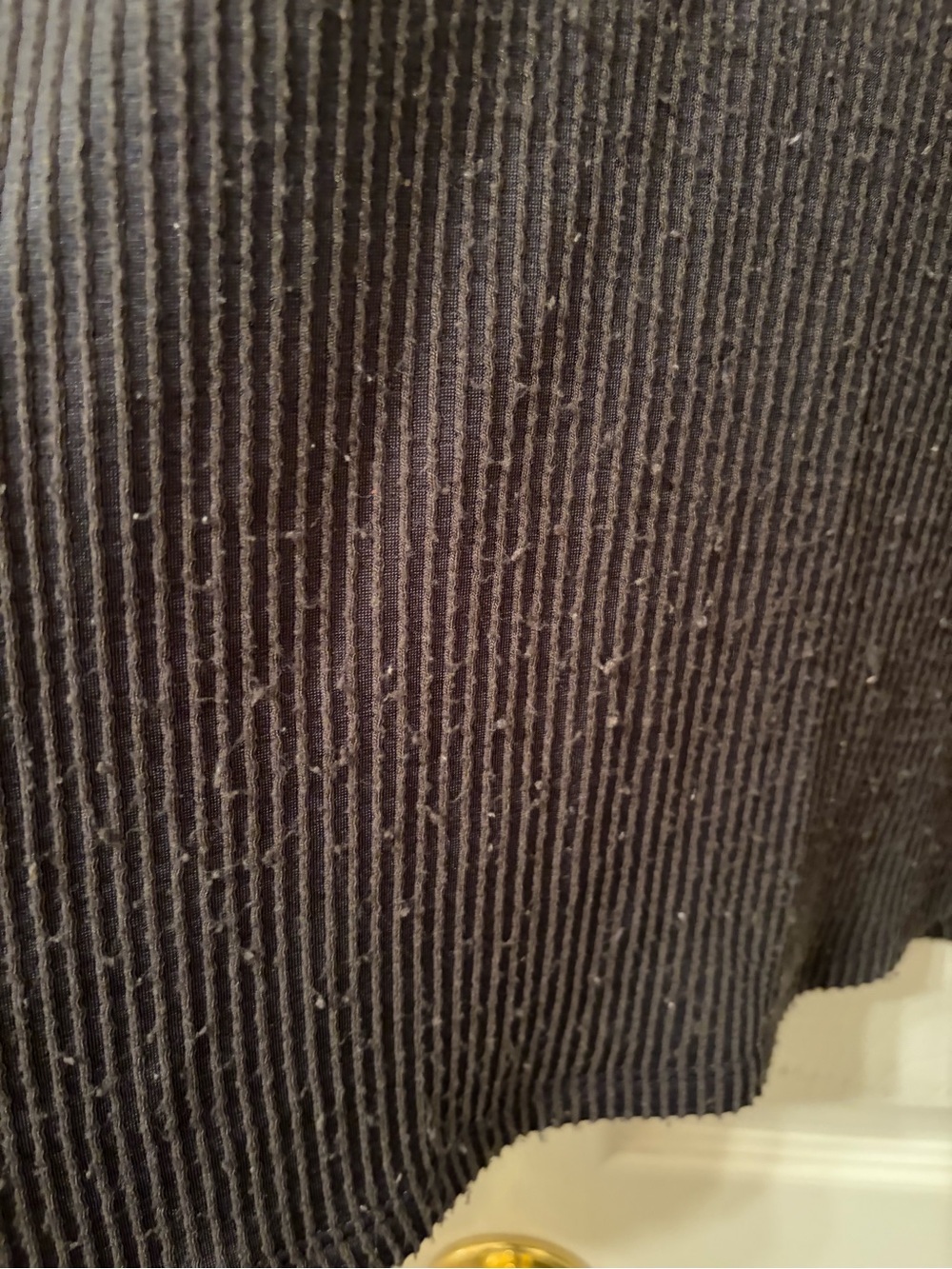 47 Women's Wide Ribbed Short Sleeve Top in Charcoal Gray - Picture 4 of 4
